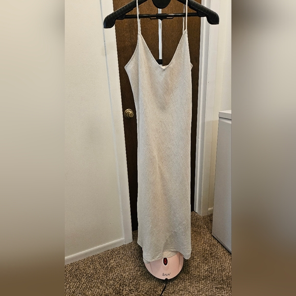 Aritzia Wilfred Only Linen Slip Midi Dress Large - Picture 3 of 6